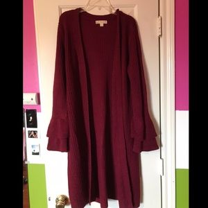 Maroon cardigan size medium